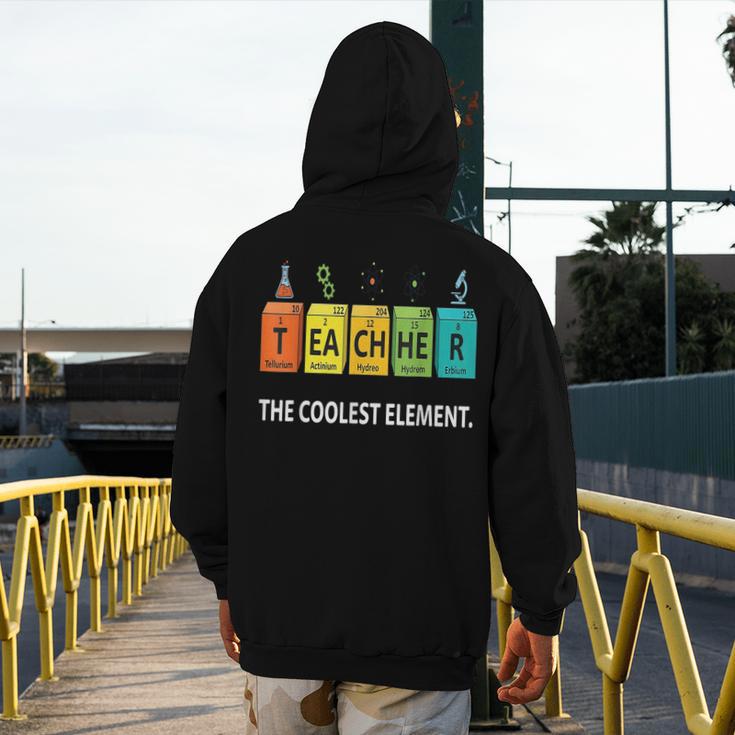 Teacher The Coolest Element Chemistry Periodic Table Science Men's Hoodie Back Print, Science Teacher Gifts, funny design
