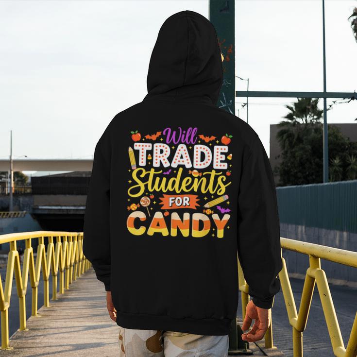 Teacher Cute Will Trade Students For Candy Halloween Costume Men's Hoodie Back Print, funny design Teacher Cute Will Trade Students For Candy Halloween Costume Men's Hoodie Back Print, funny design