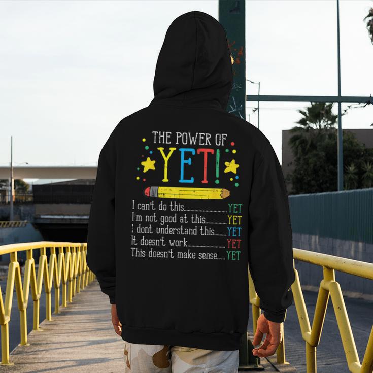 Teacher Power Of Yet Cant Do This Inspirational Women Men Men's Hoodie Back Print, funny design Teacher Power Of Yet Cant Do This Inspirational Women Men Men's Hoodie Back Print, funny design