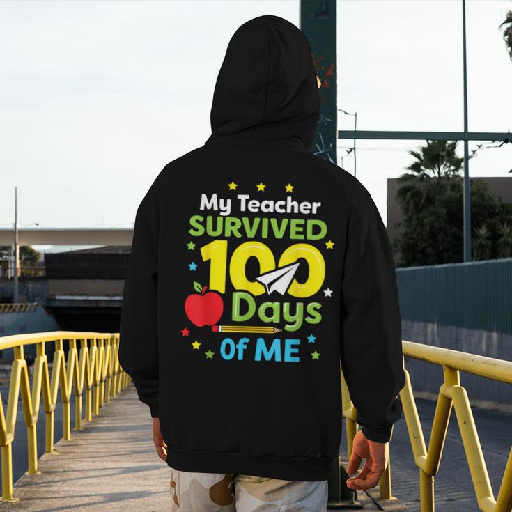 My Teacher Survived 100 Days Of Me Men's Hoodie Back Print, funny design My Teacher Survived 100 Days Of Me Men's Hoodie Back Print, funny design