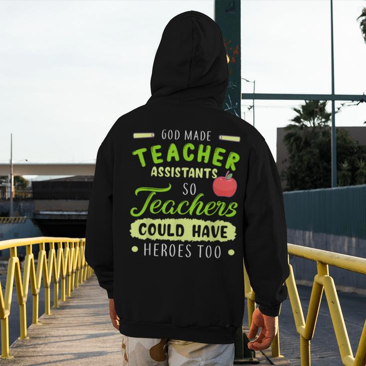 Teacher Teaching Assistant Aide Hero Men's Hoodie Back Print, funny design