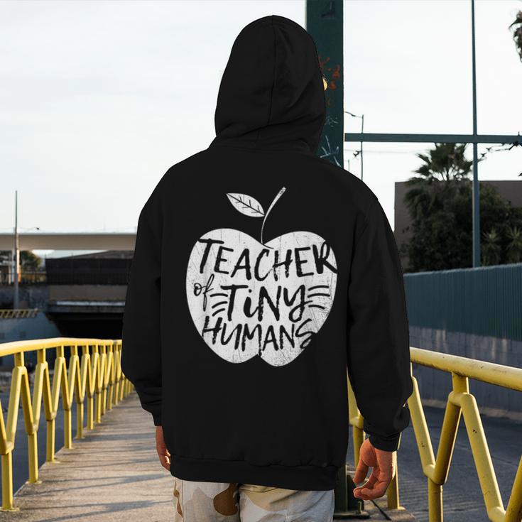 Teacher Of Tiny Humans Preschool Kindergarten Teacher Men's Hoodie Back Print, funny design