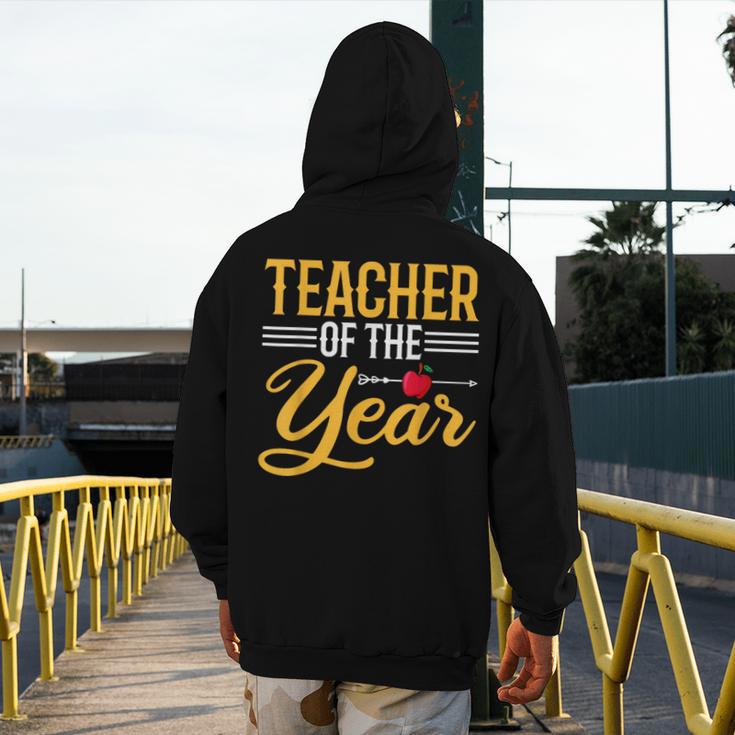 Teacher Of The Year Men Women Teachers Men's Hoodie Back Print, funny design Teacher Of The Year Men Women Teachers Men's Hoodie Back Print, funny design