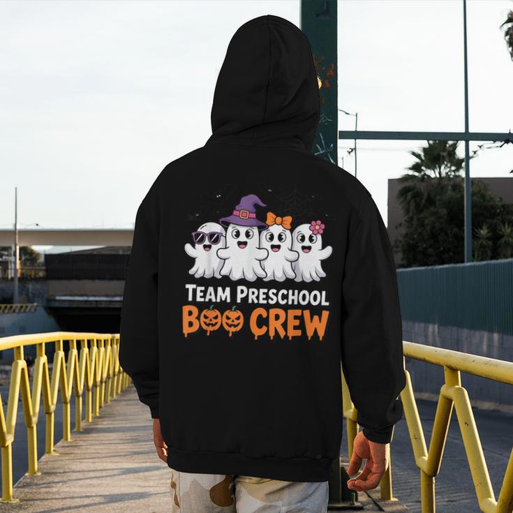 Team Preschool Boo Crew Halloween Teacher Student Costume Men's Hoodie Back Print, funny design