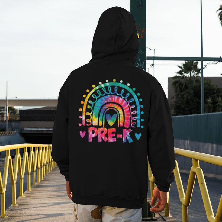 Tie Dye Prek Teacher Rainbow Preschool Back To School Girl Men's Hoodie Back Print, funny design Tie Dye Prek Teacher Rainbow Preschool Back To School Girl Men's Hoodie Back Print, funny design