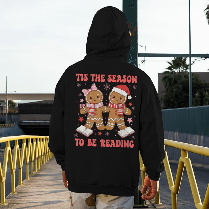 Tis The Season Reading Christmas Shirt Book Lovers Teacher Men's Hoodie Back Print, funny design