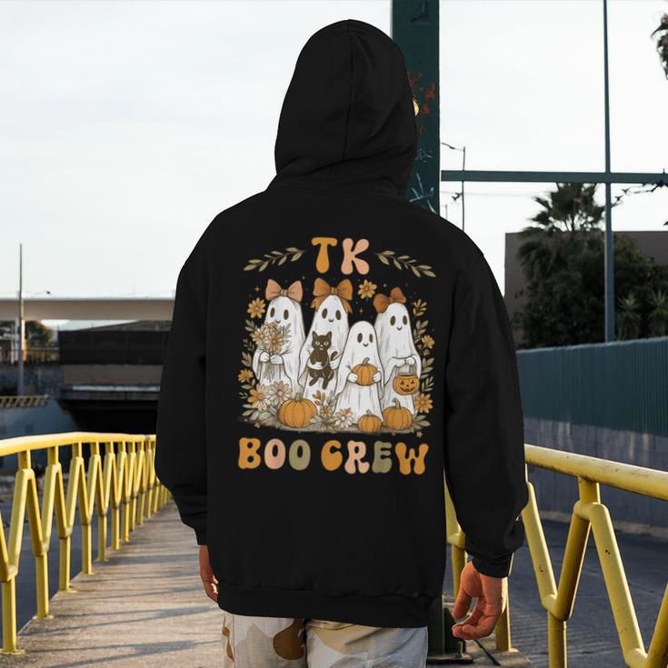 TK Boo Crew Preppy Halloween Floral Ghost TK Teacher Team TK Men's Hoodie Back Print, funny design TK Boo Crew Preppy Halloween Floral Ghost TK Teacher Team TK Men's Hoodie Back Print, funny design