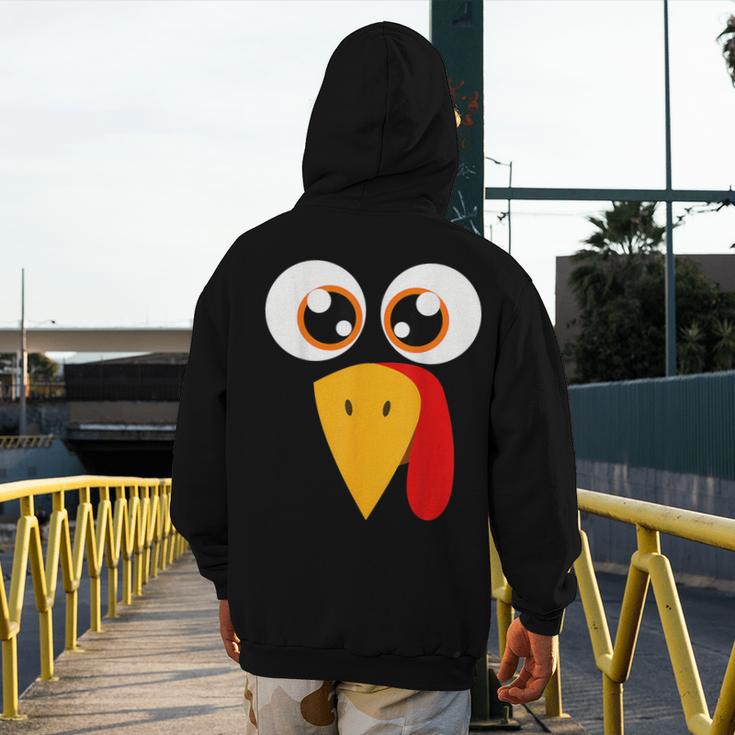 Turkey Face Halloween Costume Thanksgiving Teacher Nurse Men's Hoodie Back Print, funny design Turkey Face Halloween Costume Thanksgiving Teacher Nurse Men's Hoodie Back Print, funny design