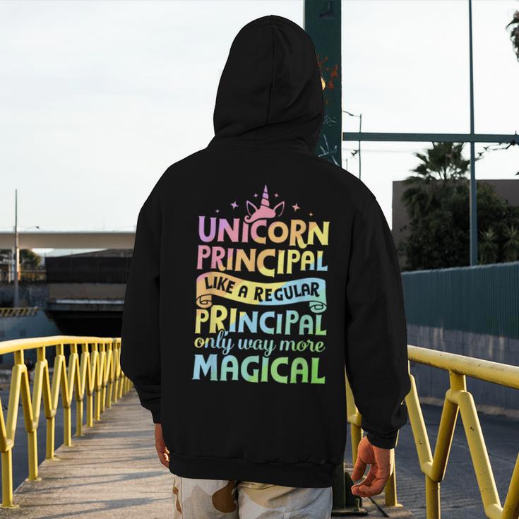 Unicorn Principal Back To School Teacher Appreciation Men's Hoodie Back Print, funny design Unicorn Principal Back To School Teacher Appreciation Men's Hoodie Back Print, funny design