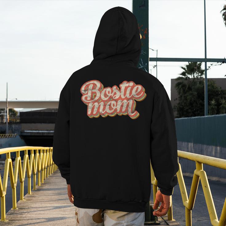 Vintage Boston Terrier Mom Dog Lover Pet Bostie Mama Men Women Girls Kids Men's Hoodie Back Print, Couple Gifts, Mom Gifts, Boston Terrier Mom Gifts, funny design