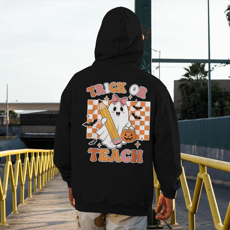 Vintage Teacher Shirt Women Trick Or Teach Halloween Men's Hoodie Back Print, funny design Vintage Teacher Shirt Women Trick Or Teach Halloween Men's Hoodie Back Print, funny design
