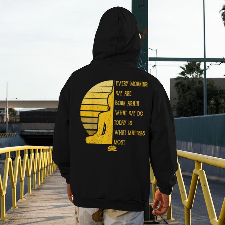 Yoga Meditation Buddha Yoga Teacher T-Shirt Men's Hoodie Back Print, funny design