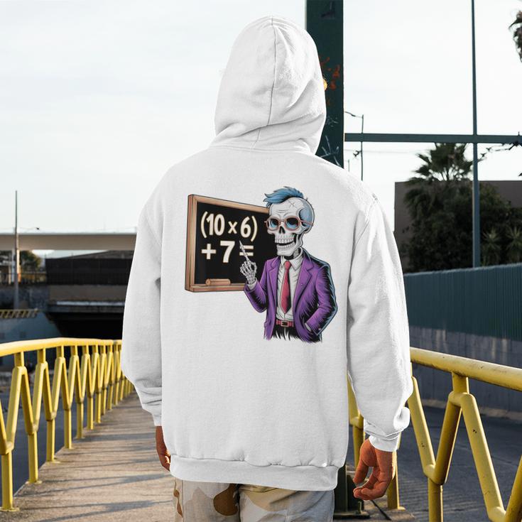67 Math Teacher Meme Brainrot Six Seven Halloween Equation Men's Hoodie Back Print, funny design