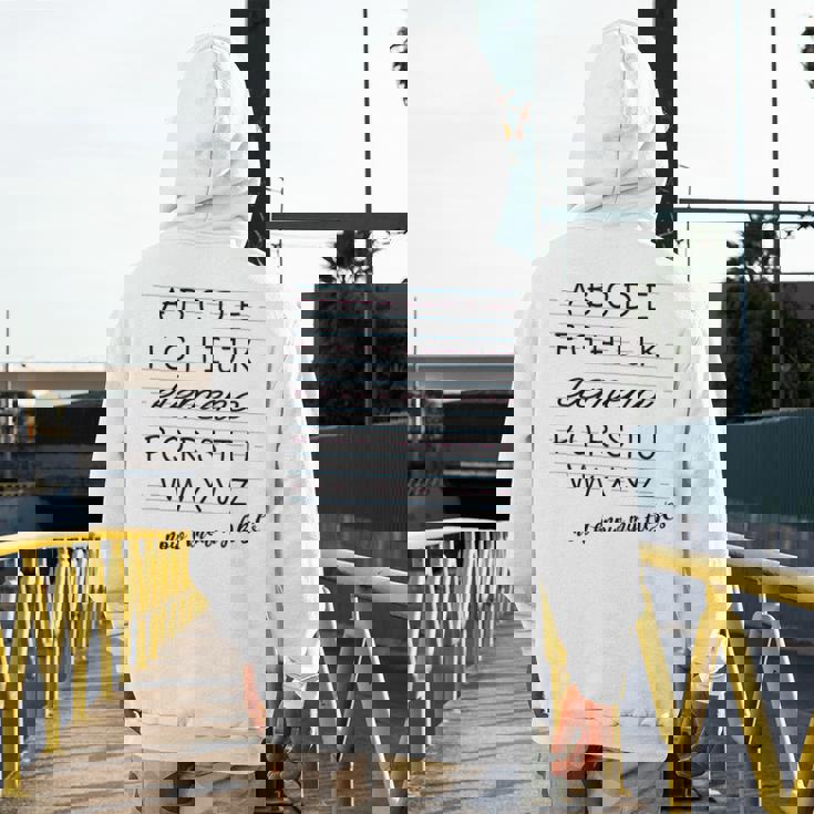 ABC Elemeno Shirt Alphabet Kindergarten Preschool Teacher Men&#x27;s Hoodie Back Print, funny design