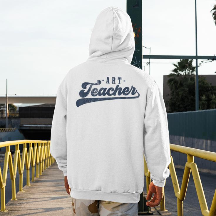 Art Teacher Men Women Cute Vintage Graphic Art Teacher Men's Hoodie Back Print, funny design Art Teacher Men Women Cute Vintage Graphic Art Teacher Men's Hoodie Back Print, funny design