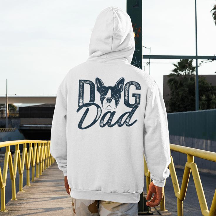 Boston Terrier Dog Dad Men's Hoodie Back Print, Couple Gifts, Boston Terrier Dad Gifts, funny design