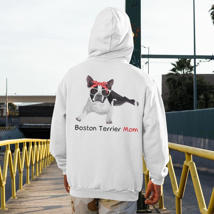Boston Terrier Mom Bandana Boston Terrier Dog Men's Hoodie Back Print, Couple Gifts, Mom Gifts, Boston Terrier Mom Gifts, funny design