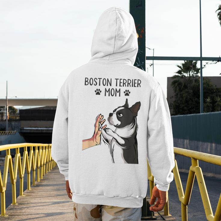 Boston Terrier Mom Dogs Mum Woman Men's Hoodie Back Print, Couple Gifts, Mom Gifts, Boston Terrier Mom Gifts, funny design