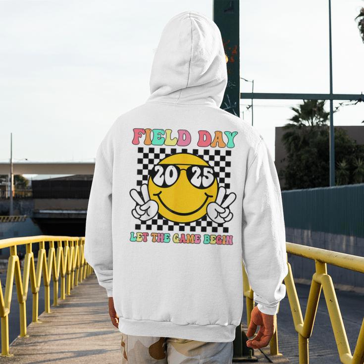 Field Day 2025 Let The Games Begin Yellow Team Teachers Kids Men's Hoodie Back Print, funny design Field Day 2025 Let The Games Begin Yellow Team Teachers Kids Men's Hoodie Back Print, funny design