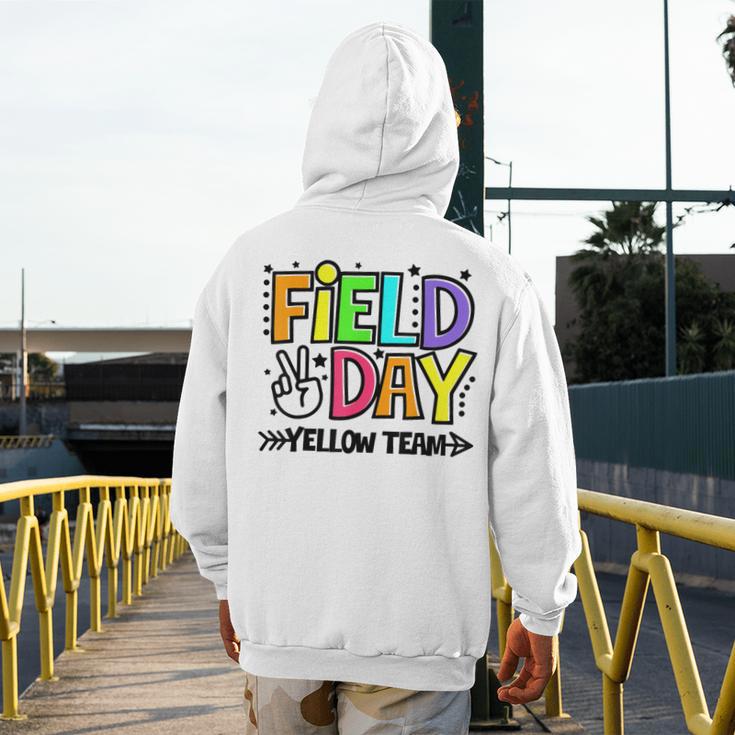 Field Day Yellow Team For Teacher Kids Field Day Games Men's Hoodie Back Print, funny design