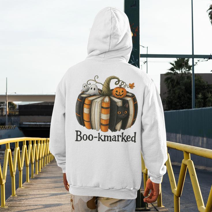 Fun Fall Book Lover Cute Teacher Student Halloween Men's Hoodie Back Print, funny design