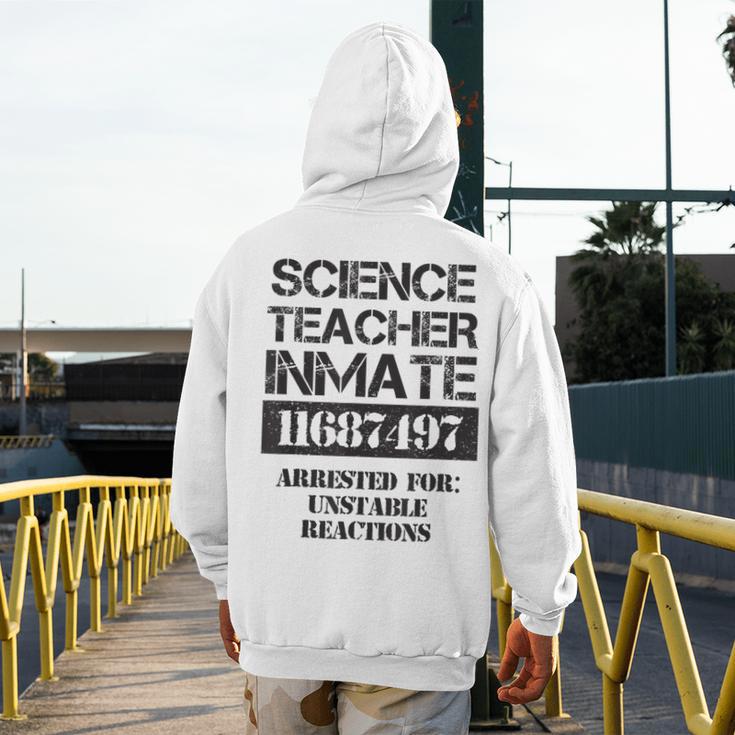Halloween Science Teacher Prisoner Costume Men's Hoodie Back Print, Science Teacher Gifts, funny design Halloween Science Teacher Prisoner Costume Men's Hoodie Back Print, Science Teacher Gifts, funny design