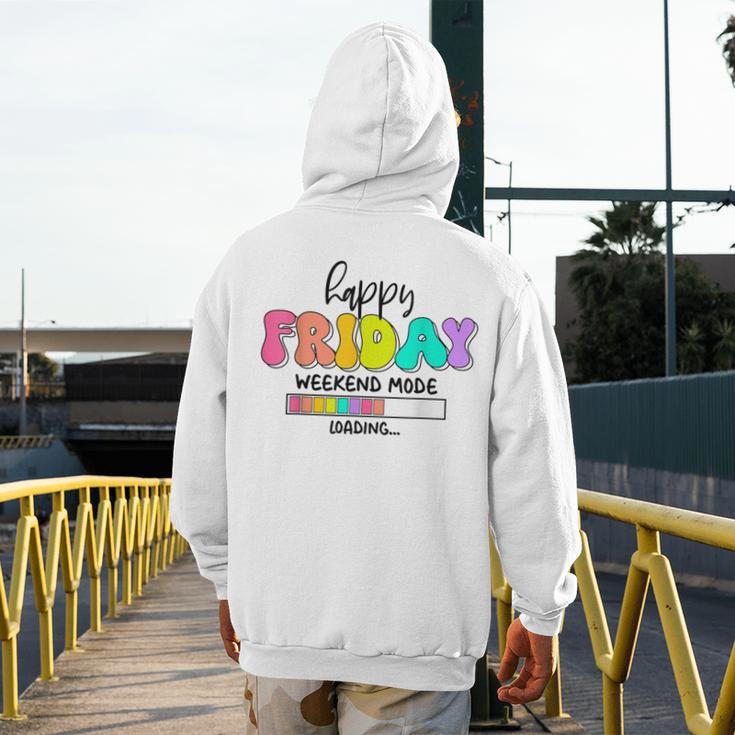 Happy Friyay Teacher School Friday Weekend Vibes Men's Hoodie Back Print, funny design Happy Friyay Teacher School Friday Weekend Vibes Men's Hoodie Back Print, funny design