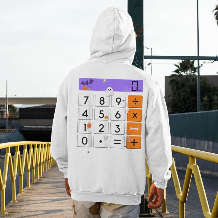 Math Teacher Halloween Costume Calculator Math Pun Men's Hoodie Back Print, funny design Math Teacher Halloween Costume Calculator Math Pun Men's Hoodie Back Print, funny design
