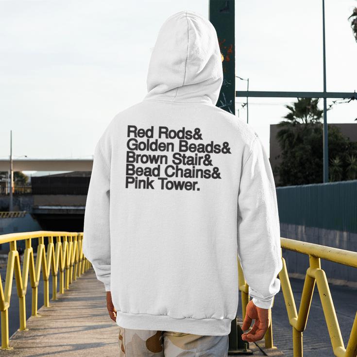 Montessori Helvetica Education Teacher Men's Hoodie Back Print, funny design