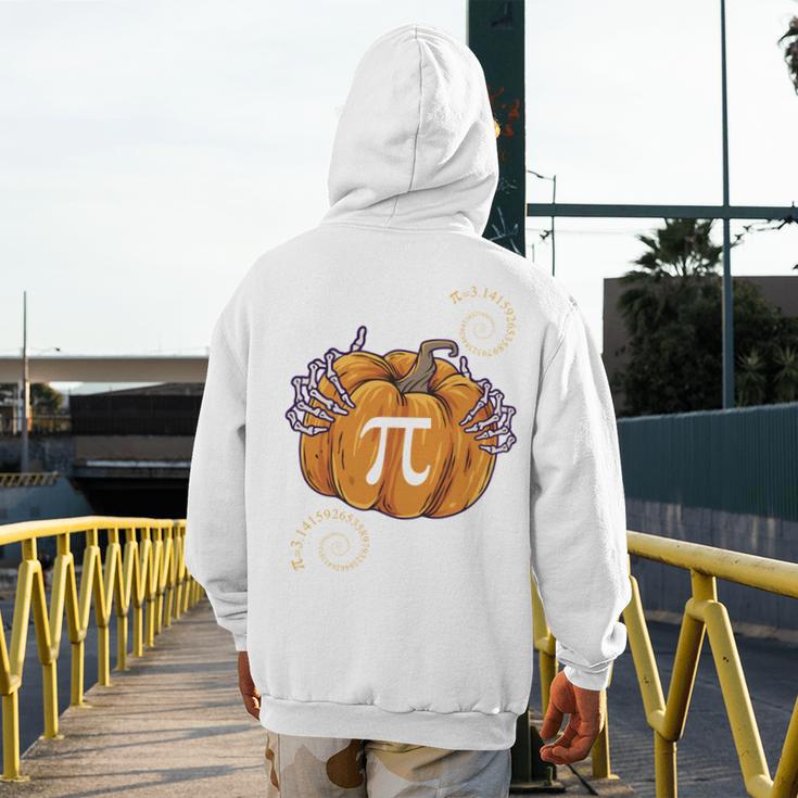 Pi Day Pumpkin Pi Math Teacher Halloween Costume Men's Hoodie Back Print, funny design Pi Day Pumpkin Pi Math Teacher Halloween Costume Men's Hoodie Back Print, funny design