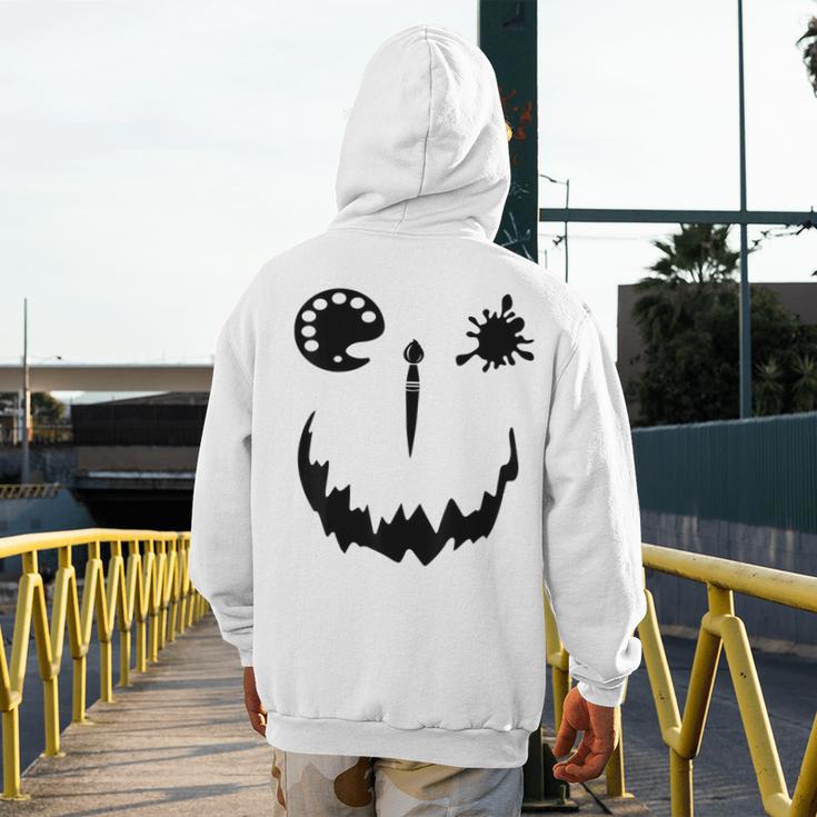 Pumpkin Artist Halloween Art Teacher Men's Hoodie Back Print, funny design