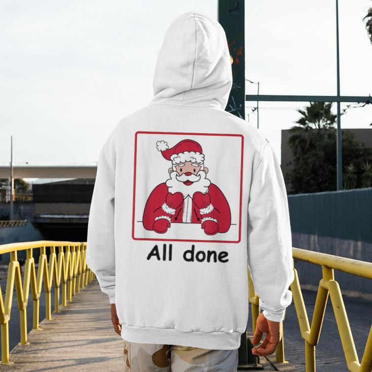 Retro All Done Christmas Special Ed Teacher Team Santa Women Men's Hoodie Back Print, funny design