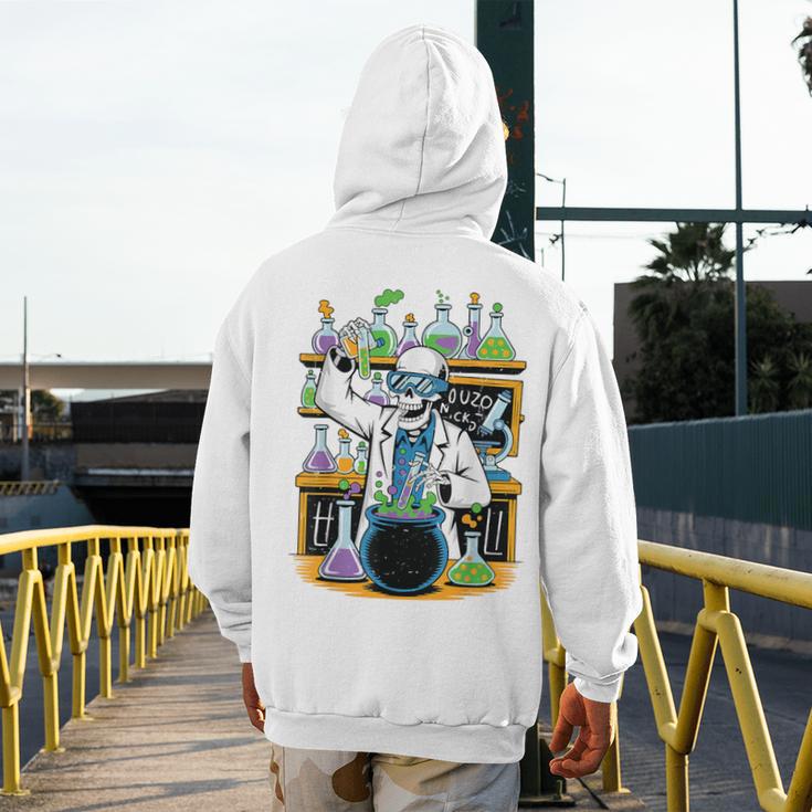 Skeleton Mad Scientist Halloween Costume Science Teacher Men's Hoodie Back Print, Science Teacher Gifts, funny design Skeleton Mad Scientist Halloween Costume Science Teacher Men's Hoodie Back Print, Science Teacher Gifts, funny design
