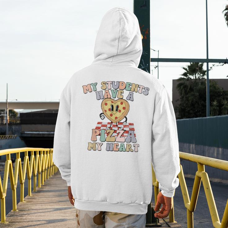 My Students Have A Pizza-My-Heart Valentines Day Teacher Men's Hoodie Back Print, funny design My Students Have A Pizza-My-Heart Valentines Day Teacher Men's Hoodie Back Print, funny design