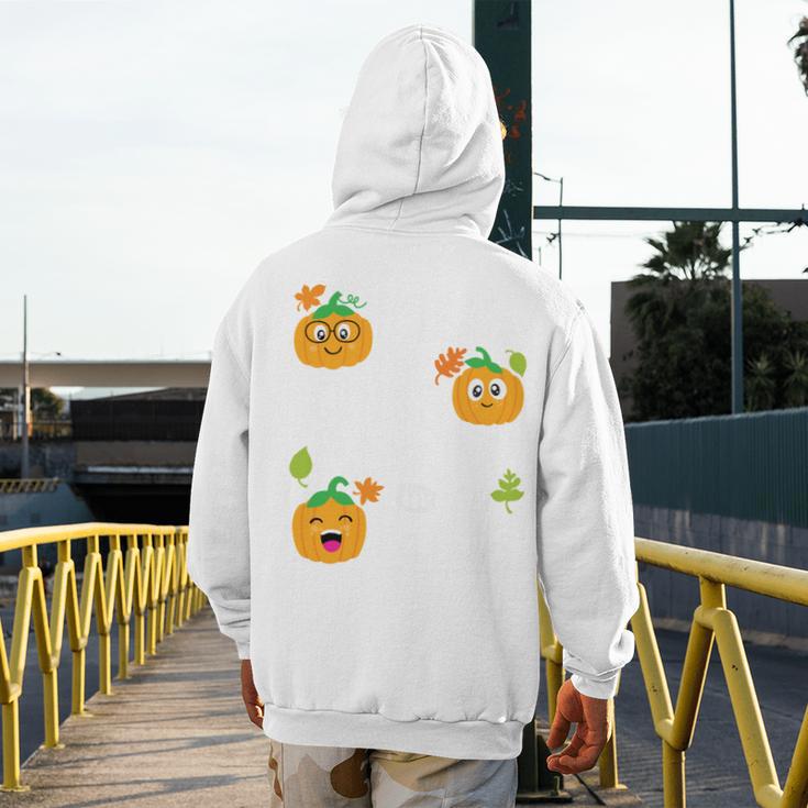 I Teach The Cutest Pumpkins In The Patch Teacher Men's Hoodie Back Print, funny design