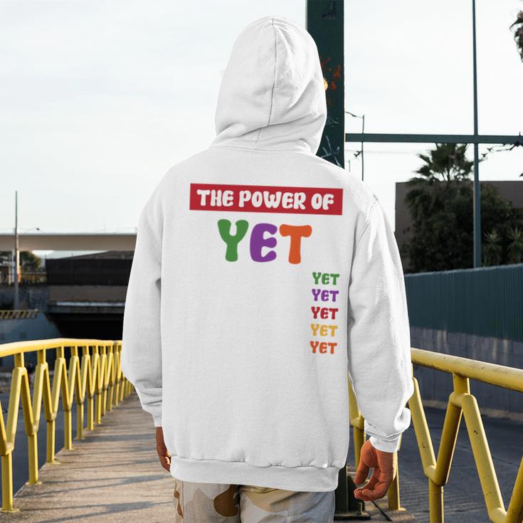 Teacher Growth Mindset Power Of Yet Men's Hoodie Back Print, funny design Teacher Growth Mindset Power Of Yet Men's Hoodie Back Print, funny design