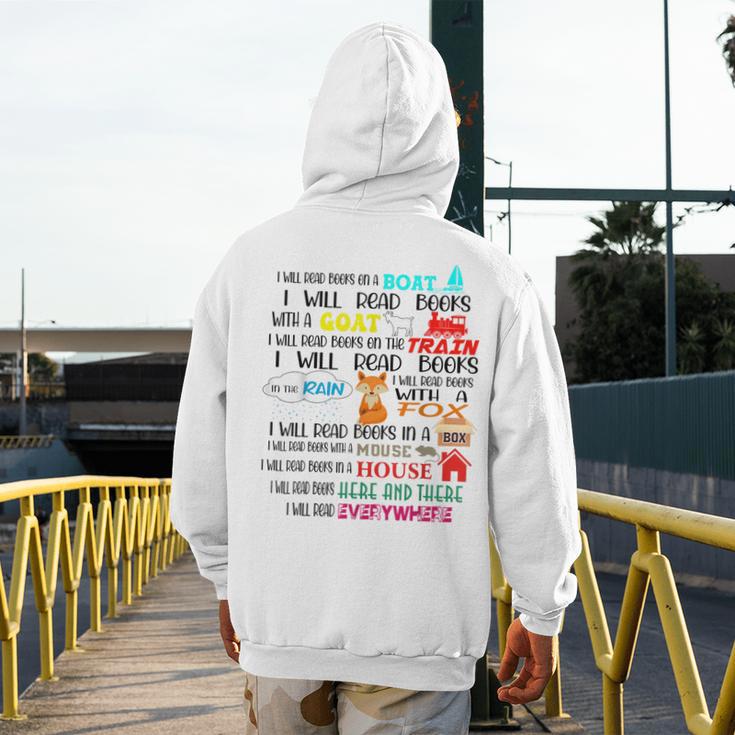 Teacher I Will Read Book On Boat Kids Women Bookworm Men's Hoodie Back Print, funny design Teacher I Will Read Book On Boat Kids Women Bookworm Men's Hoodie Back Print, funny design