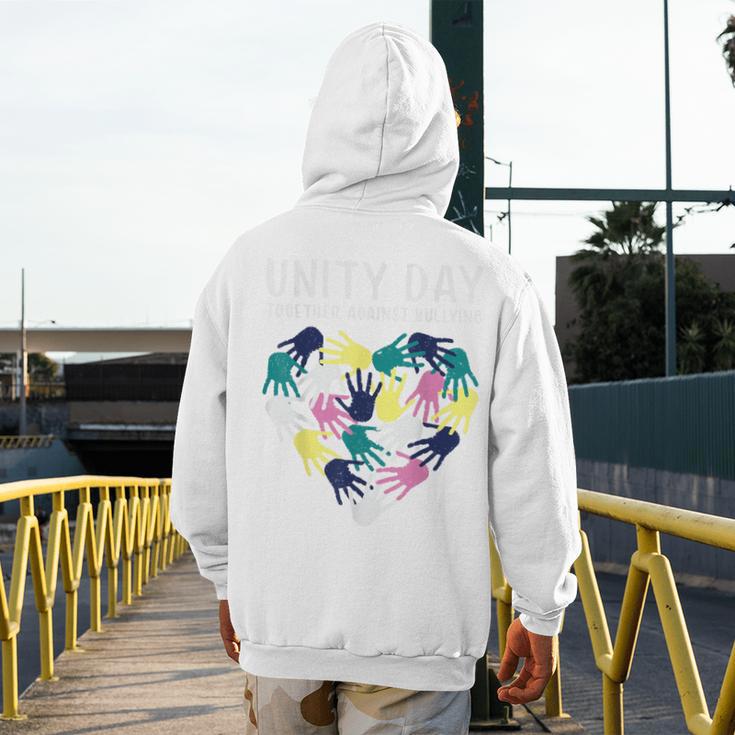 Together Against Bullying Unity Day Teachers Kids Toddler Men's Hoodie Back Print, funny design