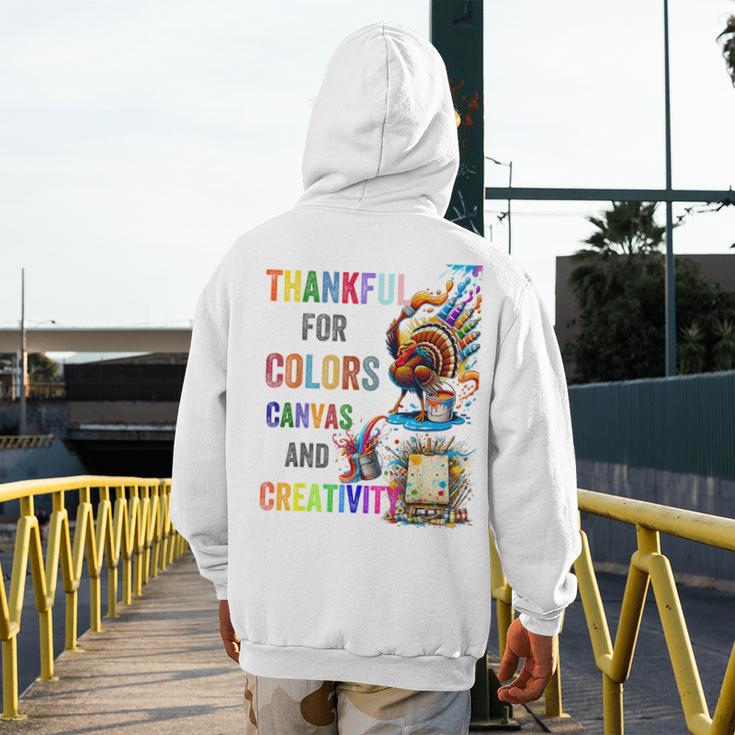 Turkey Thanksgiving Art Teacher Costume Tee For Artists Men's Hoodie Back Print, funny design Turkey Thanksgiving Art Teacher Costume Tee For Artists Men's Hoodie Back Print, funny design