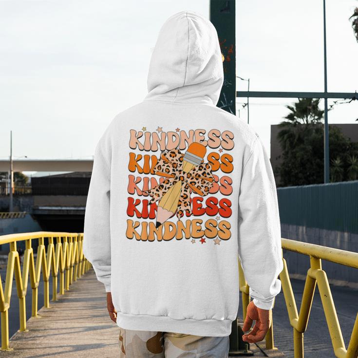 Unity Day Orange Kindness Teacher Bow Anti Bullying Be Kind Men's Hoodie Back Print, funny design