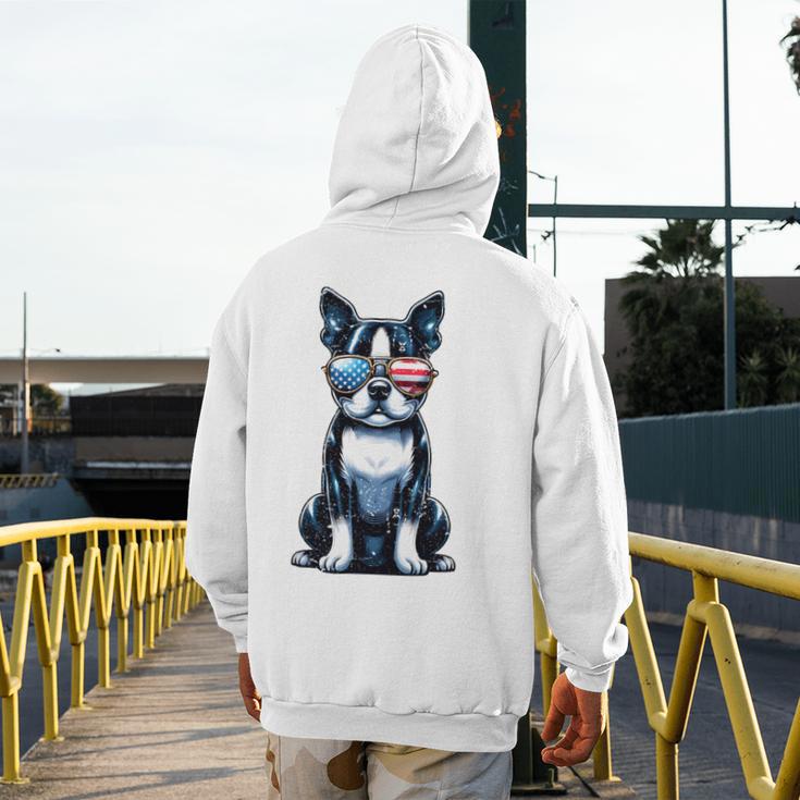 USA Flag Boston Terrier Best Dog Mom Ever 2025 Men's Hoodie Back Print, Couple Gifts, Mom Gifts, Boston Terrier Mom Gifts, funny design