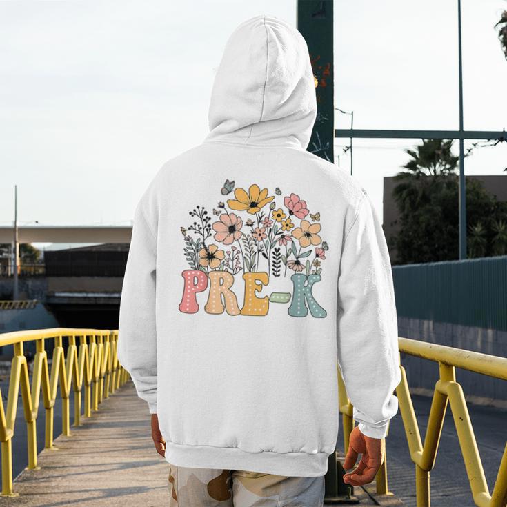 Wildflower Pre-K Preschool Team Floral Teacher Girls Men's Hoodie Back Print, funny design Wildflower Pre-K Preschool Team Floral Teacher Girls Men's Hoodie Back Print, funny design