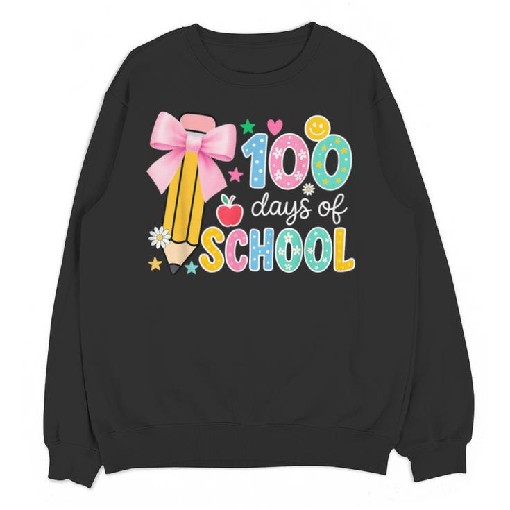 100 Days Of School Preppy 100th Day Of School Teachers Girls Unisex Sweatshirt