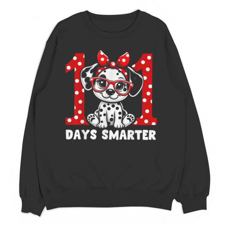 100 Days Smarter 101st Day School Dalmatian Dog Teacher Kids Unisex Sweatshirt