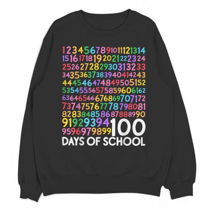100th Day Of School Teacher Kids 100 Days Math Numbers Unisex Sweatshirt