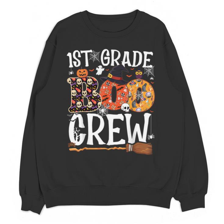 1st Grade Boo Crew Cute Ghost Halloween Teacher Kids Unisex Sweatshirt
