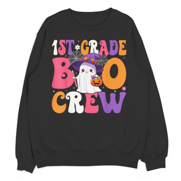 1st Grade Boo Crew Halloween First Grade Halloween Teacher Unisex Sweatshirt