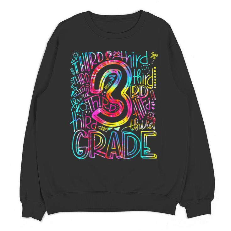 3rd Grade Typography Team Third Grade Teacher Back To School Unisex Sweatshirt