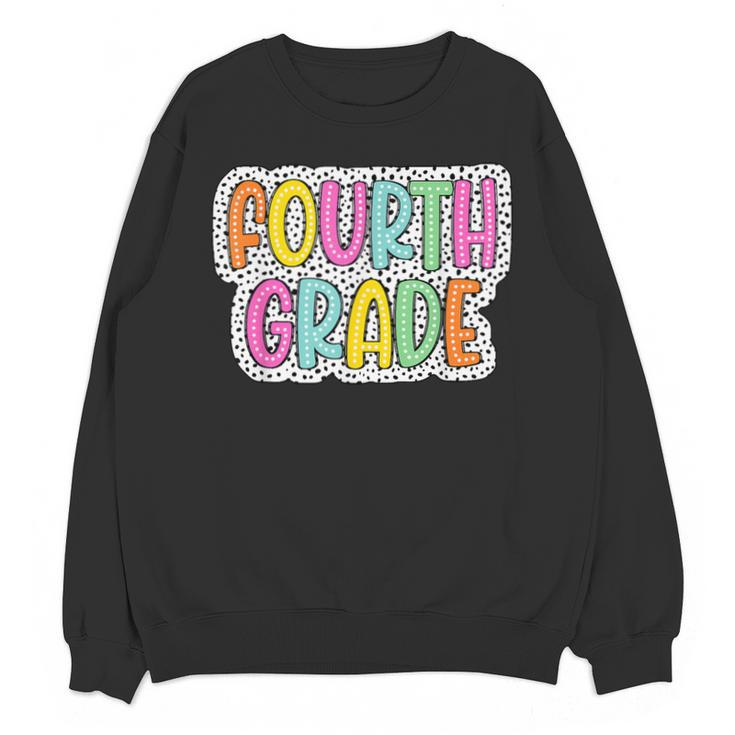 4th Grade Back To School Dalmatian Dots Teacher Student Unisex Sweatshirt
