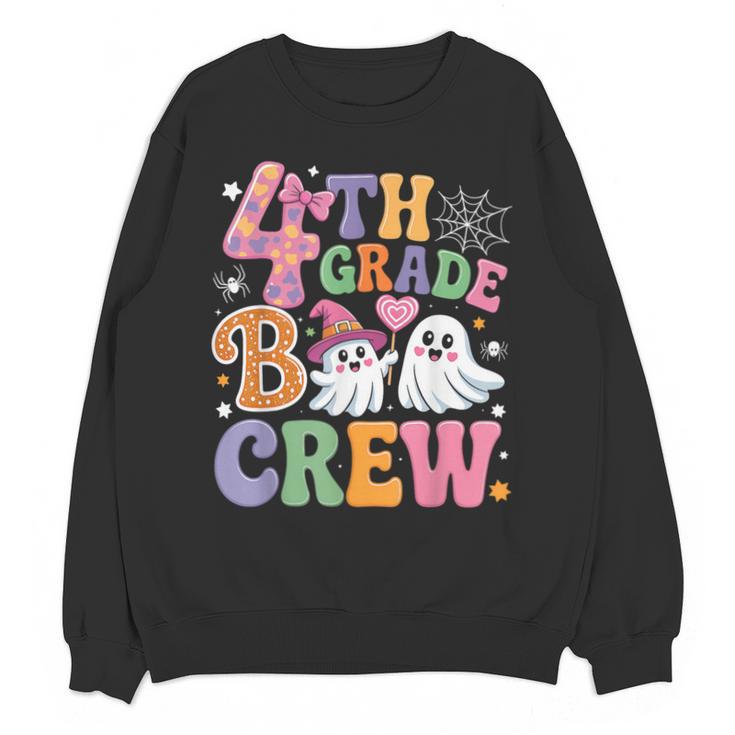 4th Grade Boo Crew Fourth Grade Teacher Kids Happy Halloween Unisex Sweatshirt